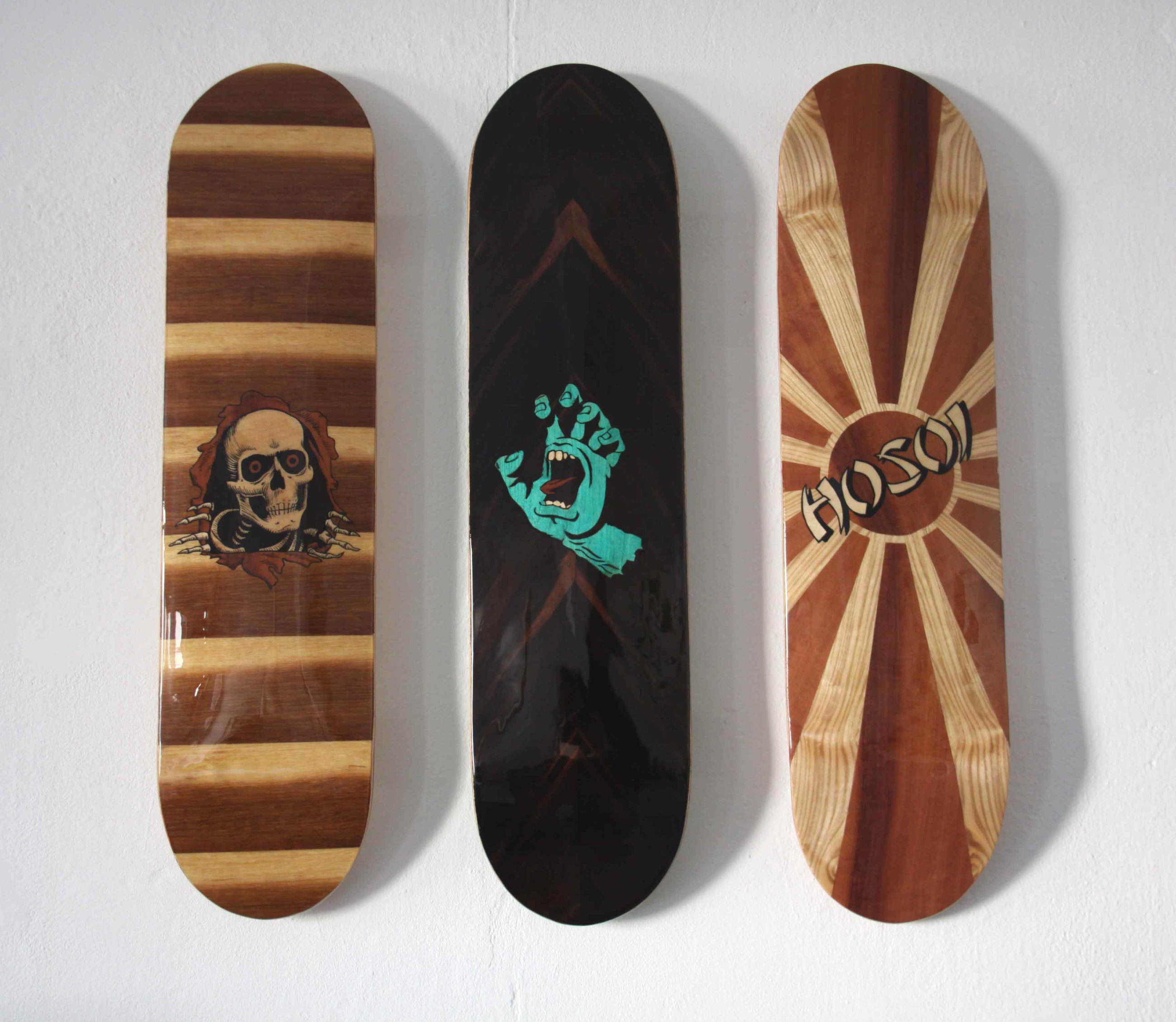Skateboards - Furnier Intarsien - 2K Hochglanz